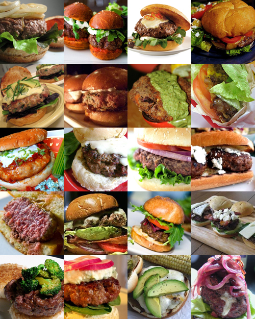 Top 20 Burgers on TasteSpotting (That I Won't be Grilling This Weekend Because...Why Start Now?)