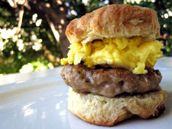 Sausage Biscuit with Egg - The Delicious Daily 11.22.2009
