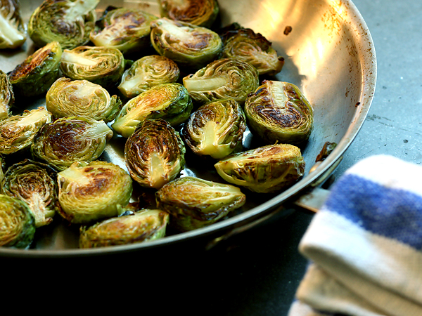 Pan Roasting Brussels Sprouts