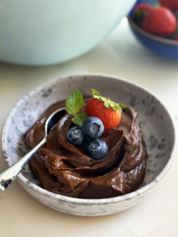 avocado chocolate pudding mousse