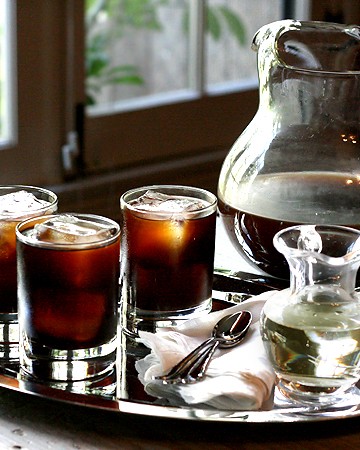 Cold Brew Coffee, pitcher and glasses