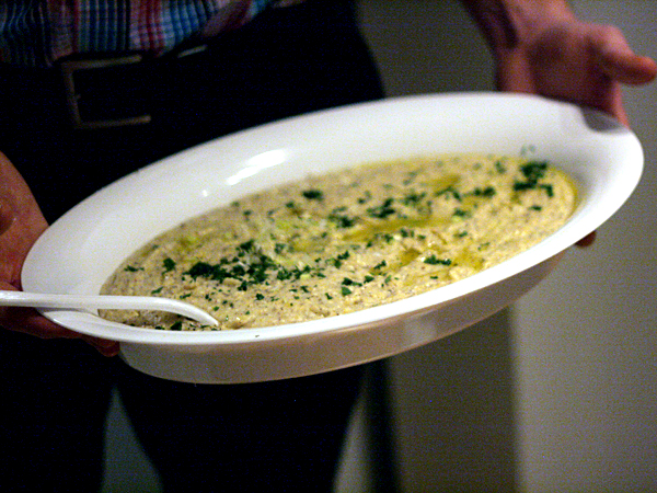 feast of seven fishes - polenta