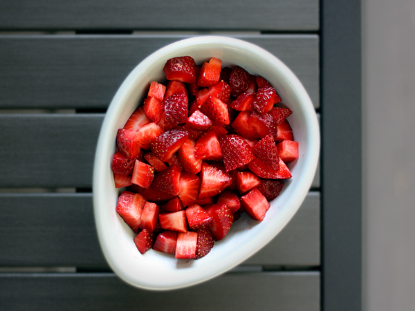 strawberries, chopped