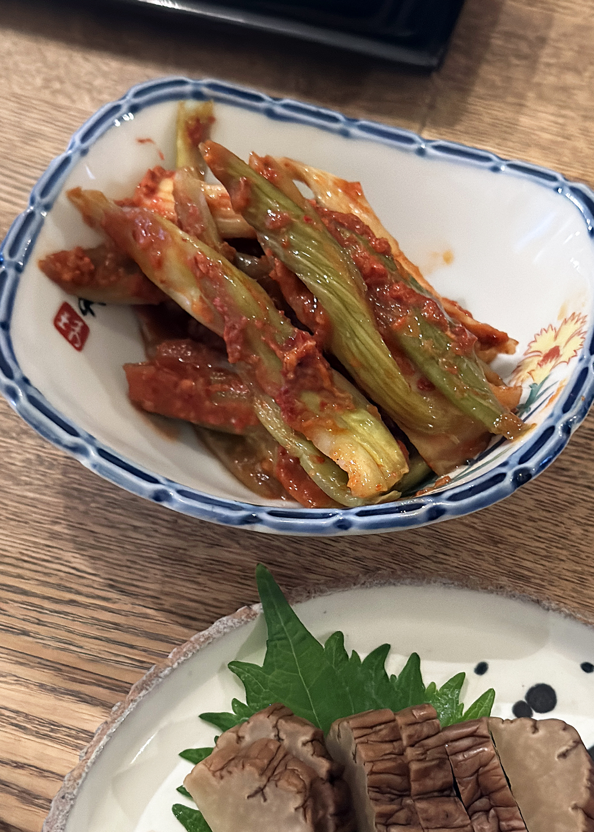 celery kimchi at kakata izakaya