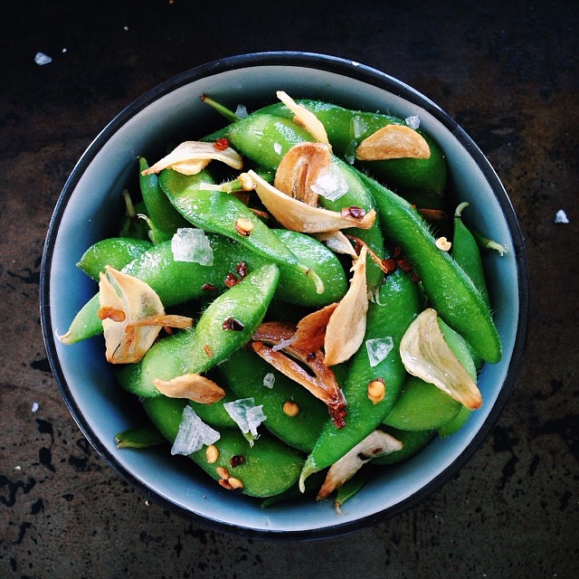 garlic edamame