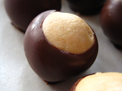 Buckeyes {recipe} - Being a Hot Cheerleader Has Its Disadvantages. Like Airplanes to New Orleans