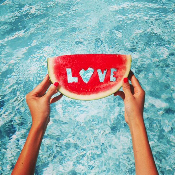 watermelon slice poolside