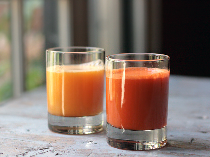 tangerine juice and carrot clementine turmeric juice