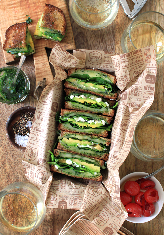 green goddess grilled cheese sandwich