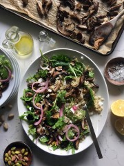 QUINOA SALAD with ROASTED MUSHROOMS from SMALL VICTORIES {recipe}