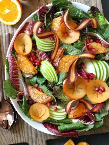 fall farmers market salad Maple Citrus Vinaigrette