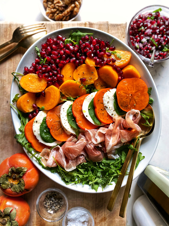 Persimmon Salad, caprese style