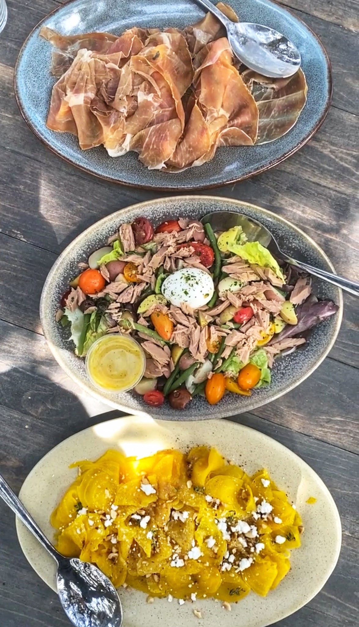 prosciutto melon, nicoise salad, golden beets salad, SY Kitchen, santa ynez