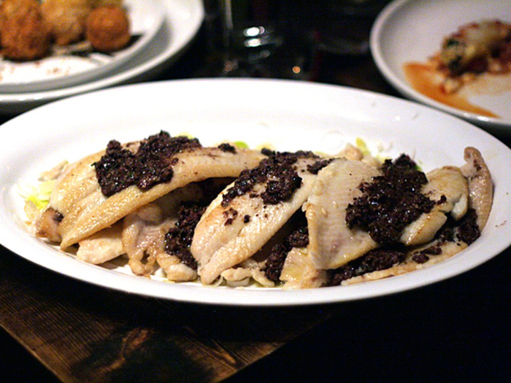 sole fish with olive tapenade