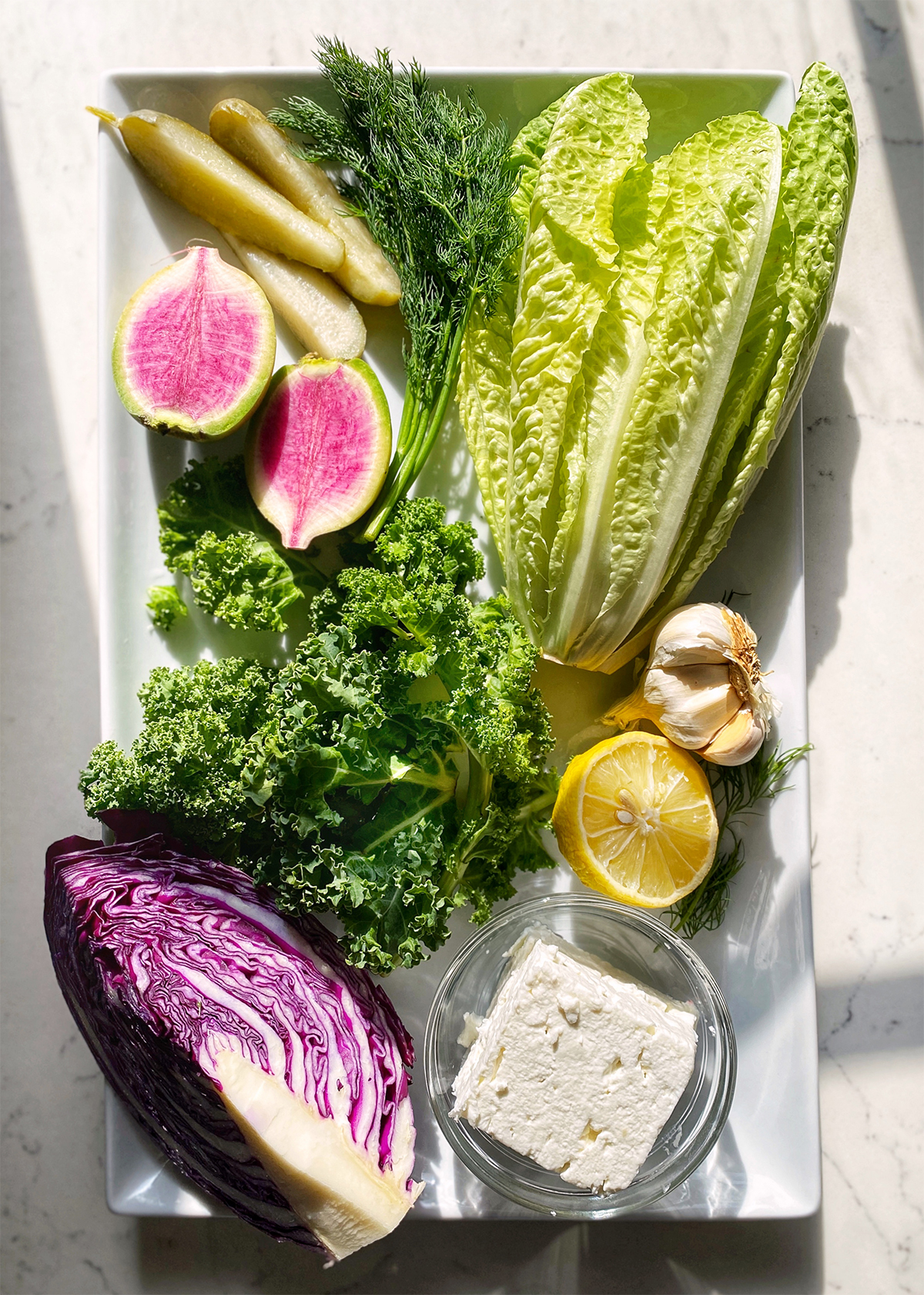 dill pickled chopped salad ingredients