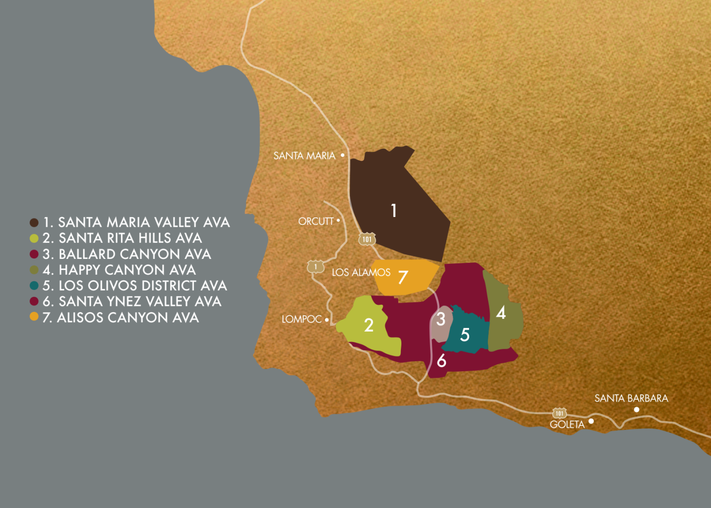 santa ynez valley wine AVA map