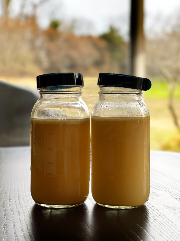 bone broth in jars