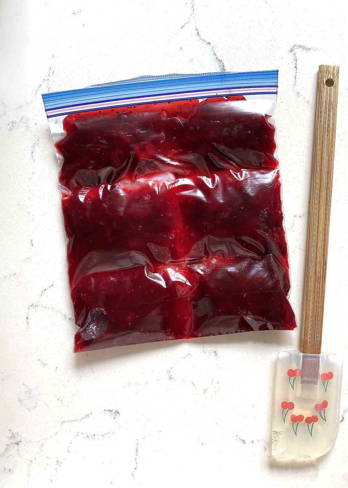 freeze leftover cranberry sauce in plastic bag
