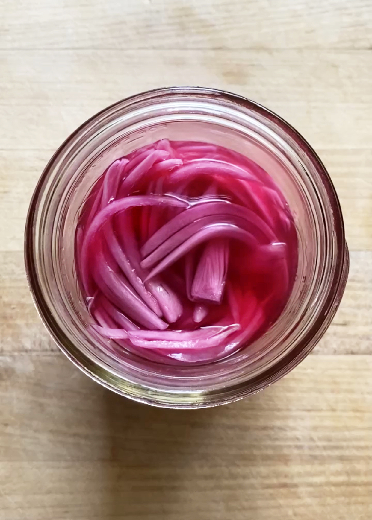 perfect pickled onions in mason jar