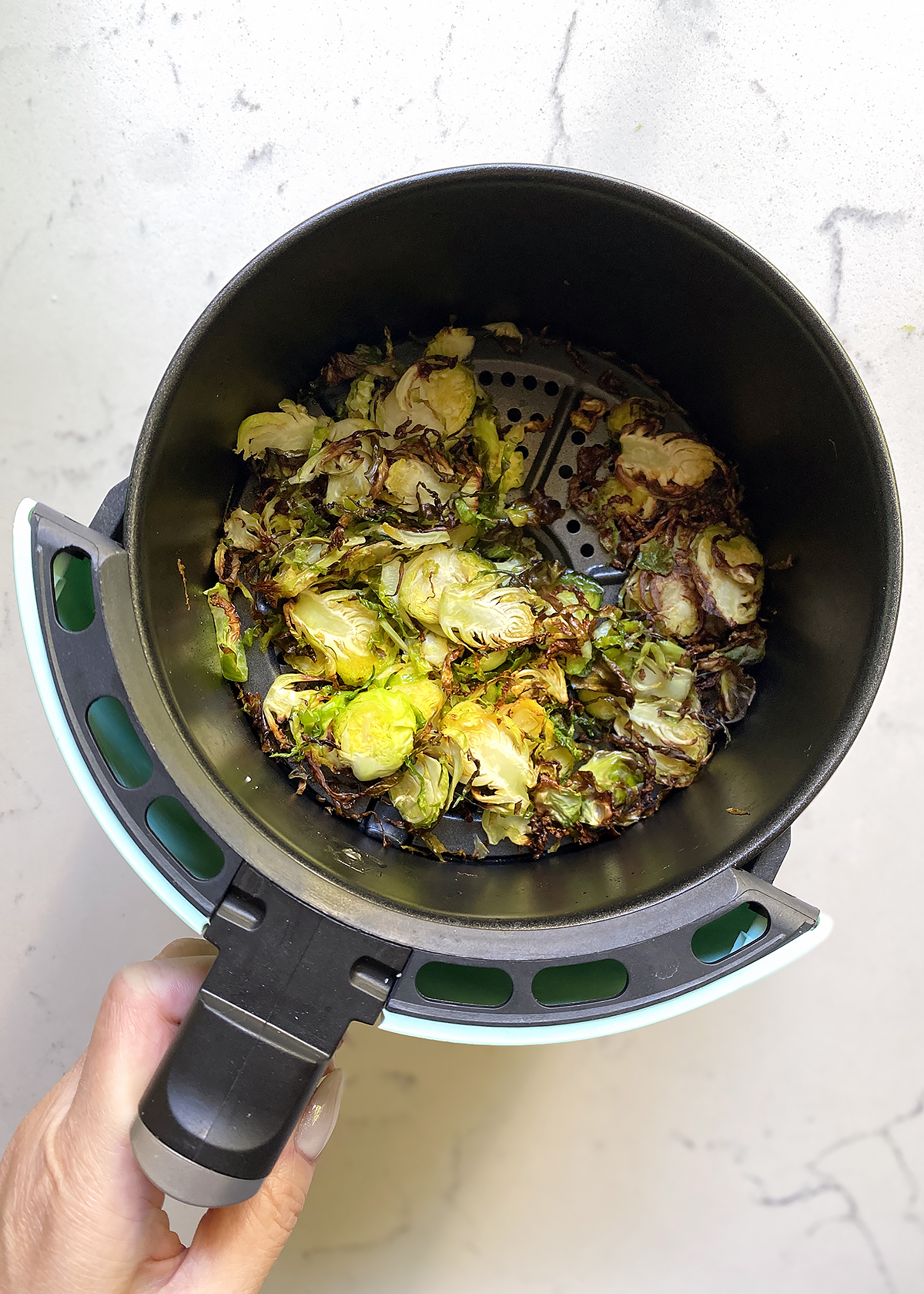 shredded brussels sprouts in air fryer