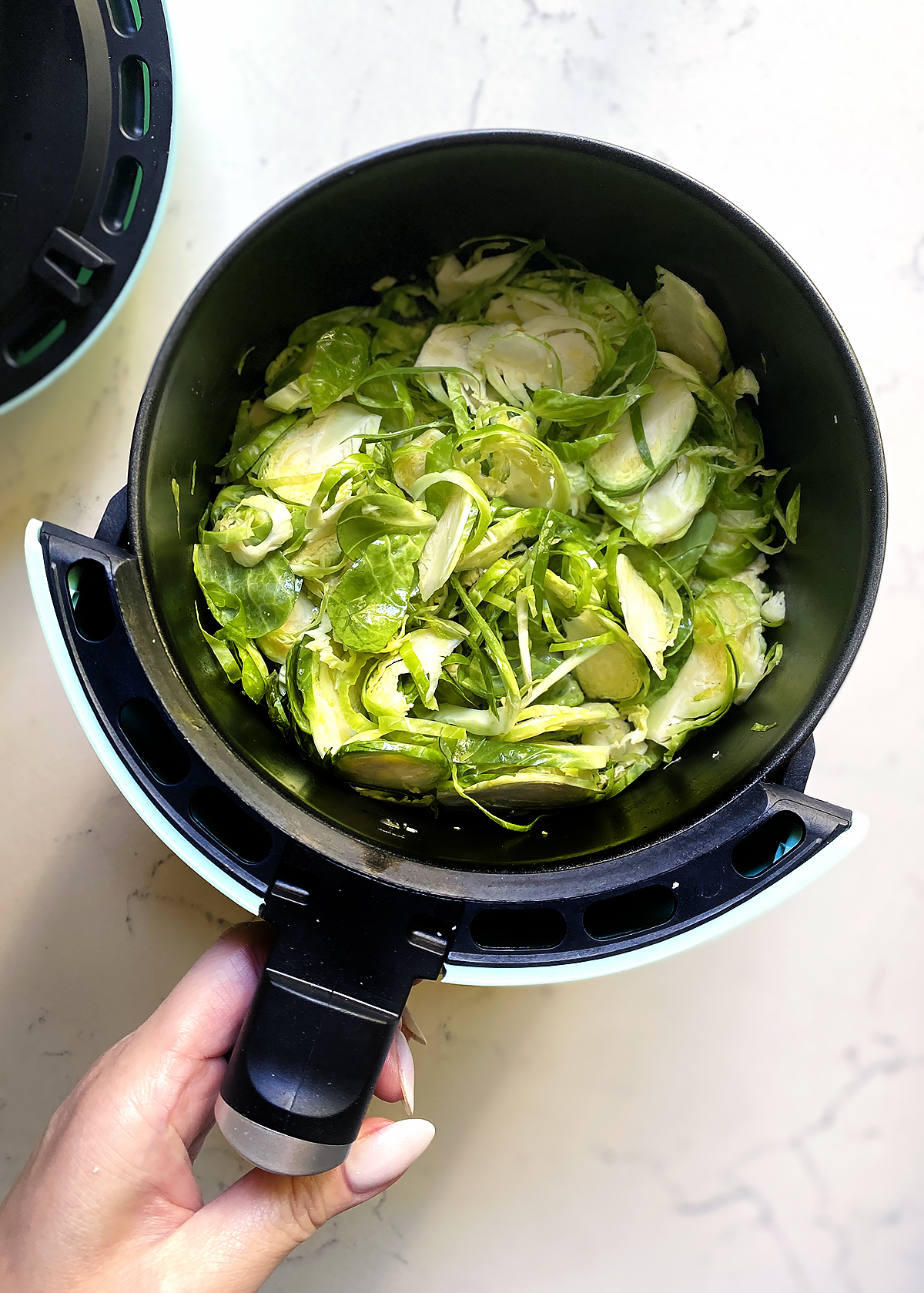 shredded brussels sprouts in air fryer