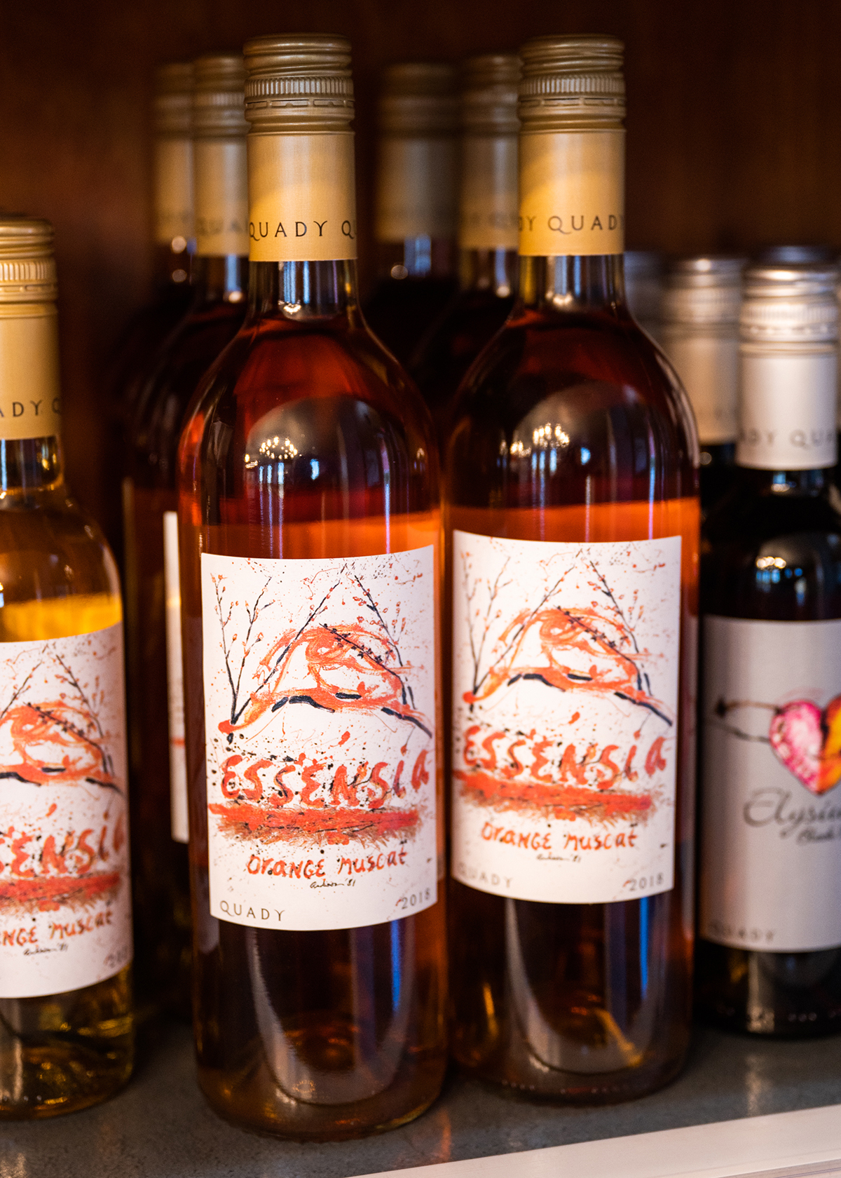 orange muscat dessert wine at Quady Winery, photo by James Collier for California Grown