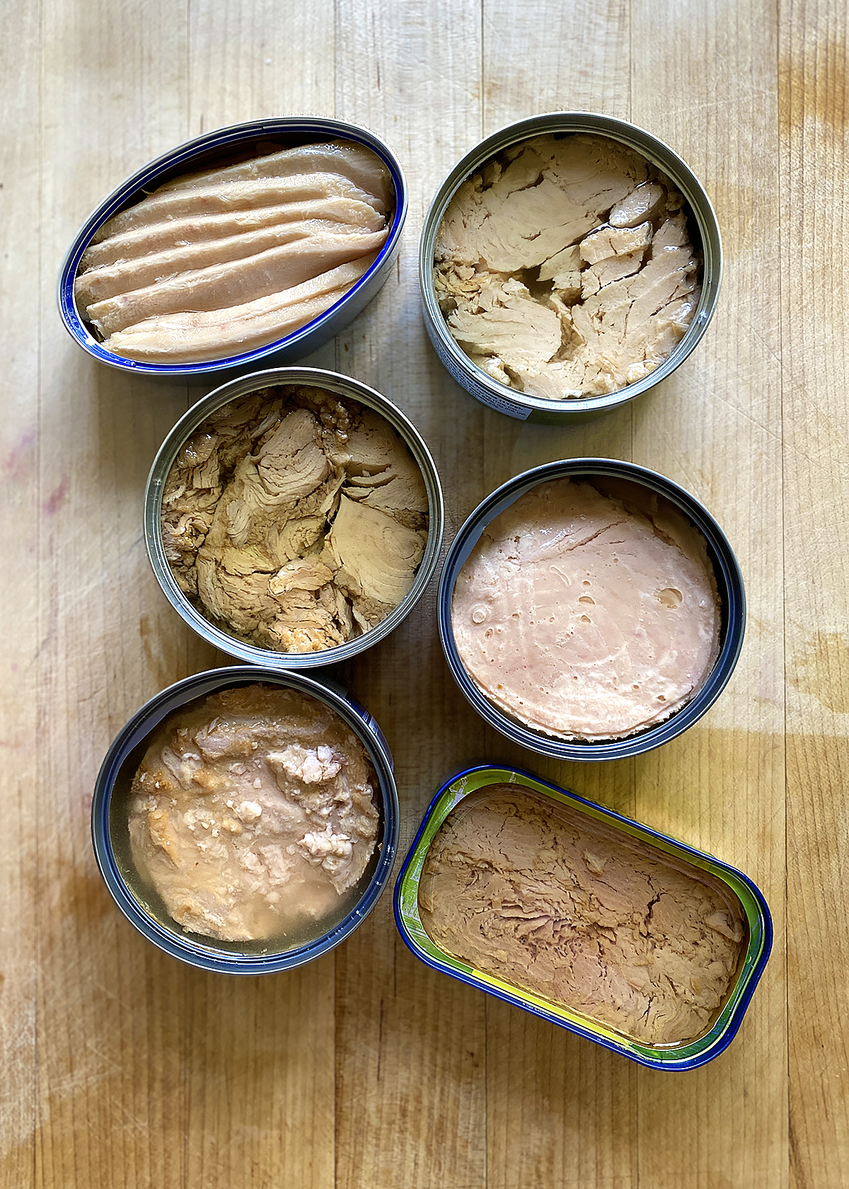 different types of canned tuna