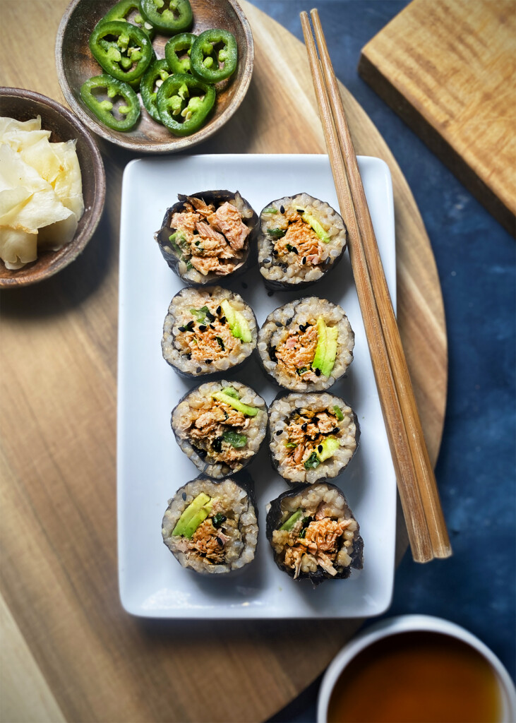 Crispy Rice Paper Sushi Rolls - Brown Girl Vegan