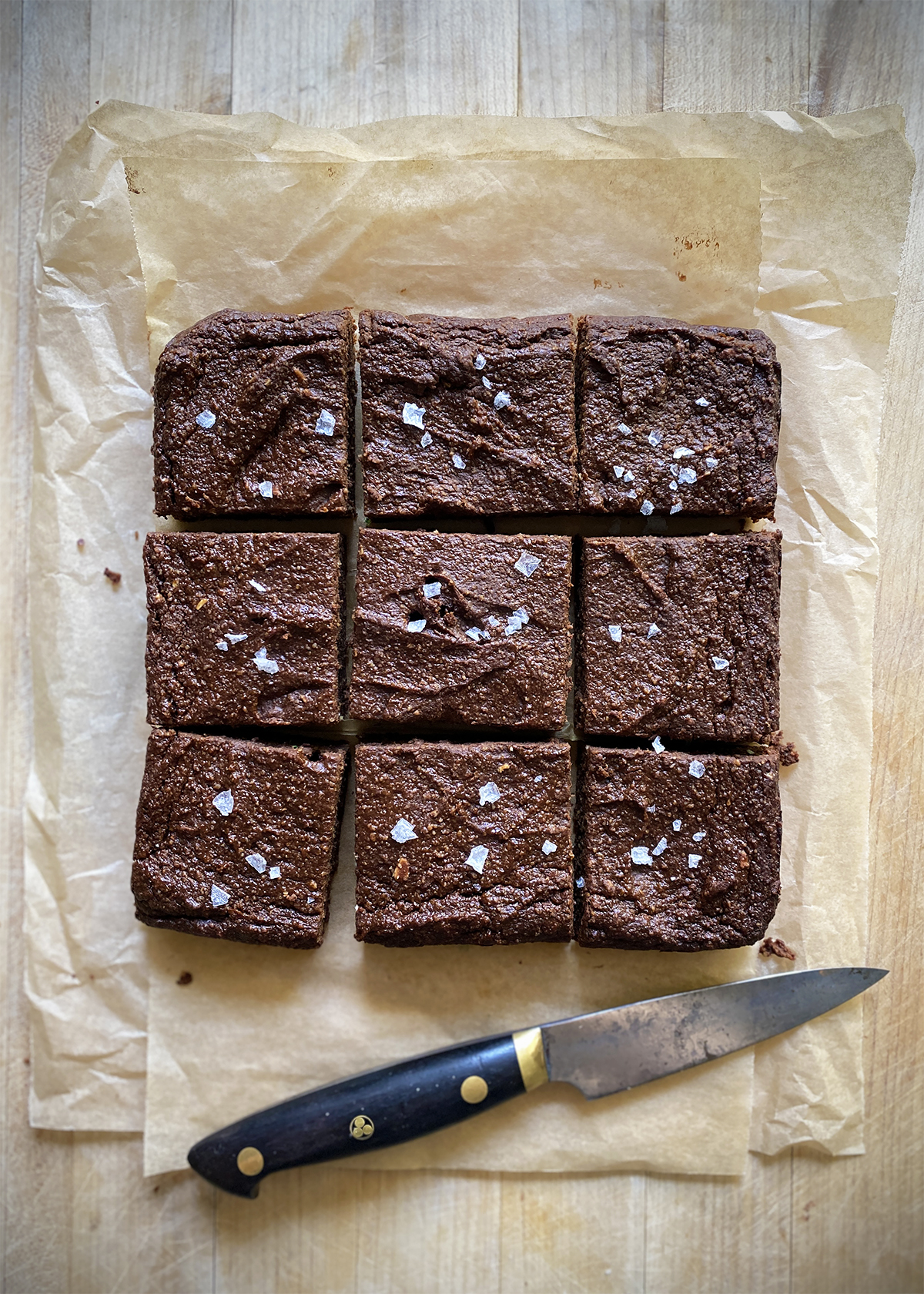 Brownie Baked Oatmeal cut into squares