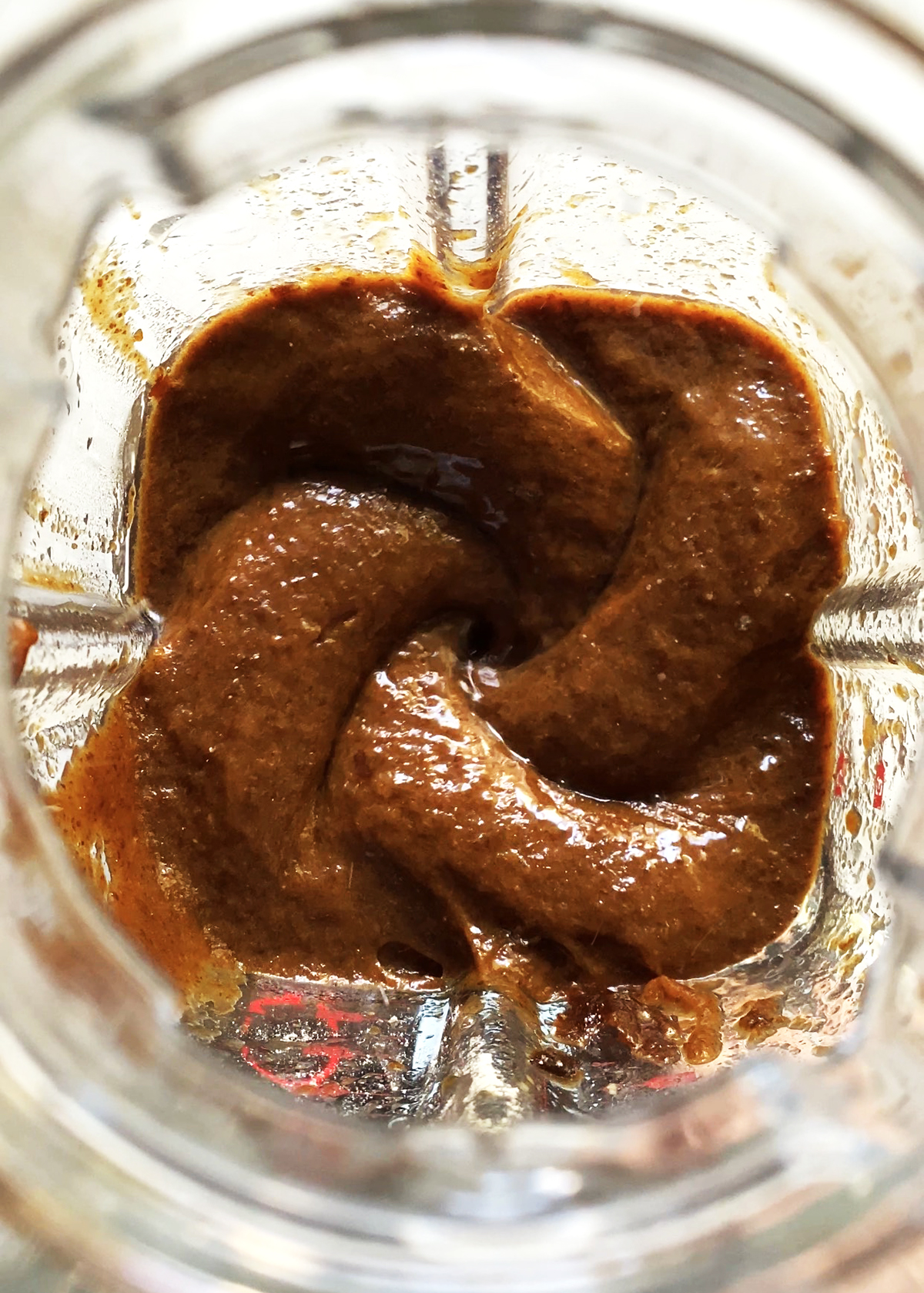 prune puree and cocoa in blender