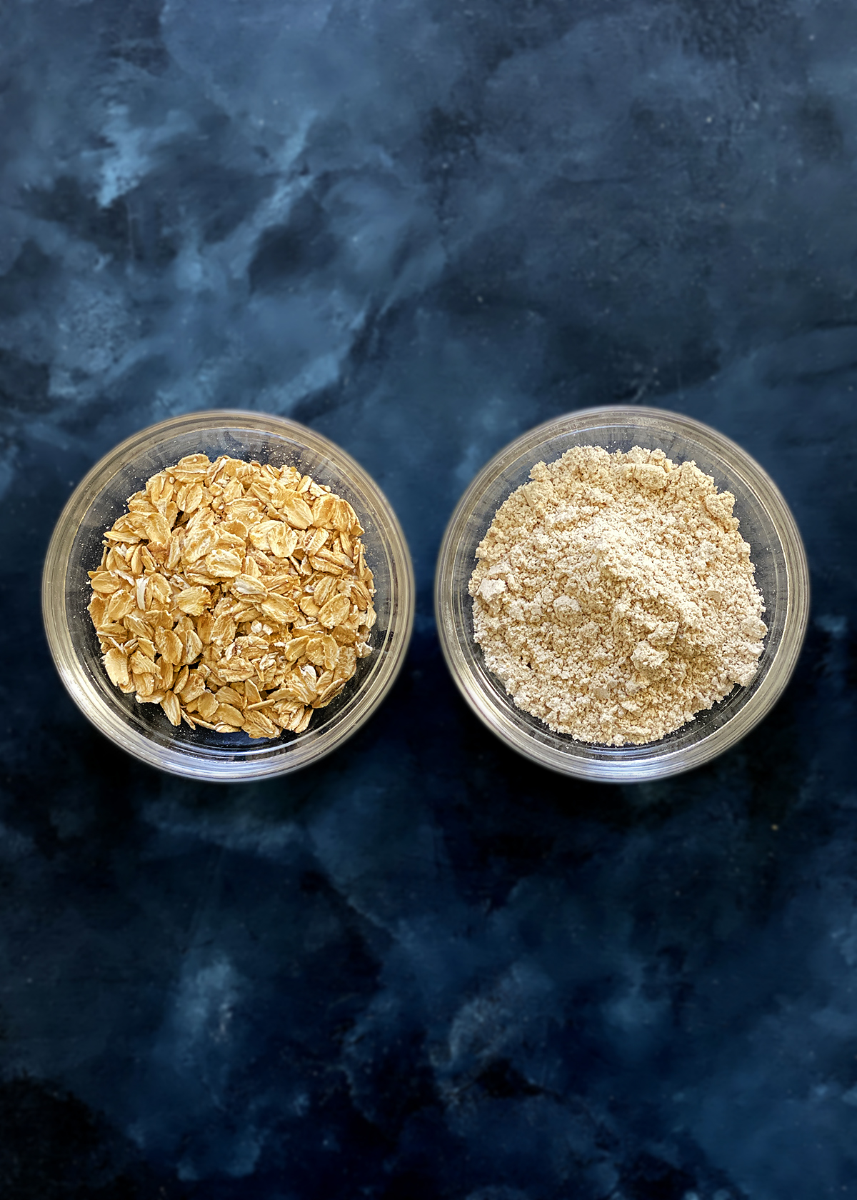 rolled oats vs blended oat flour