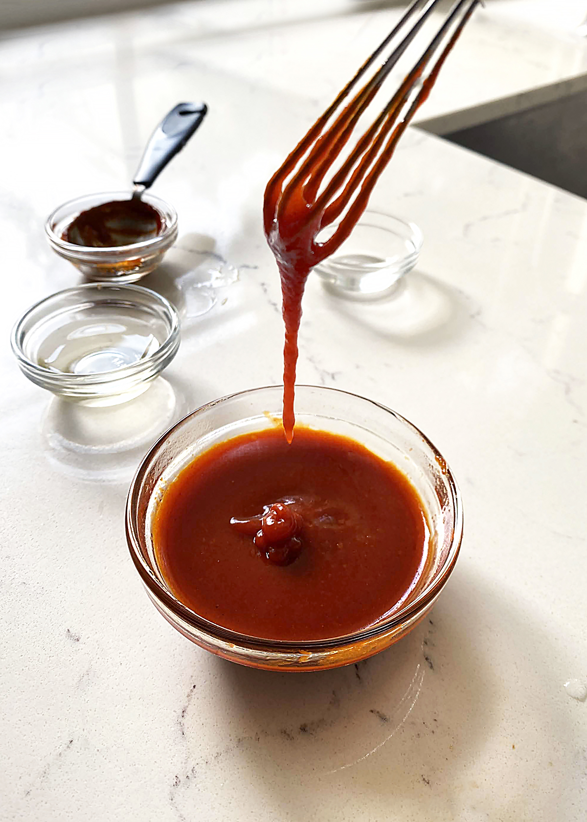 bibimbap sauce, mixed to show consistency and texture