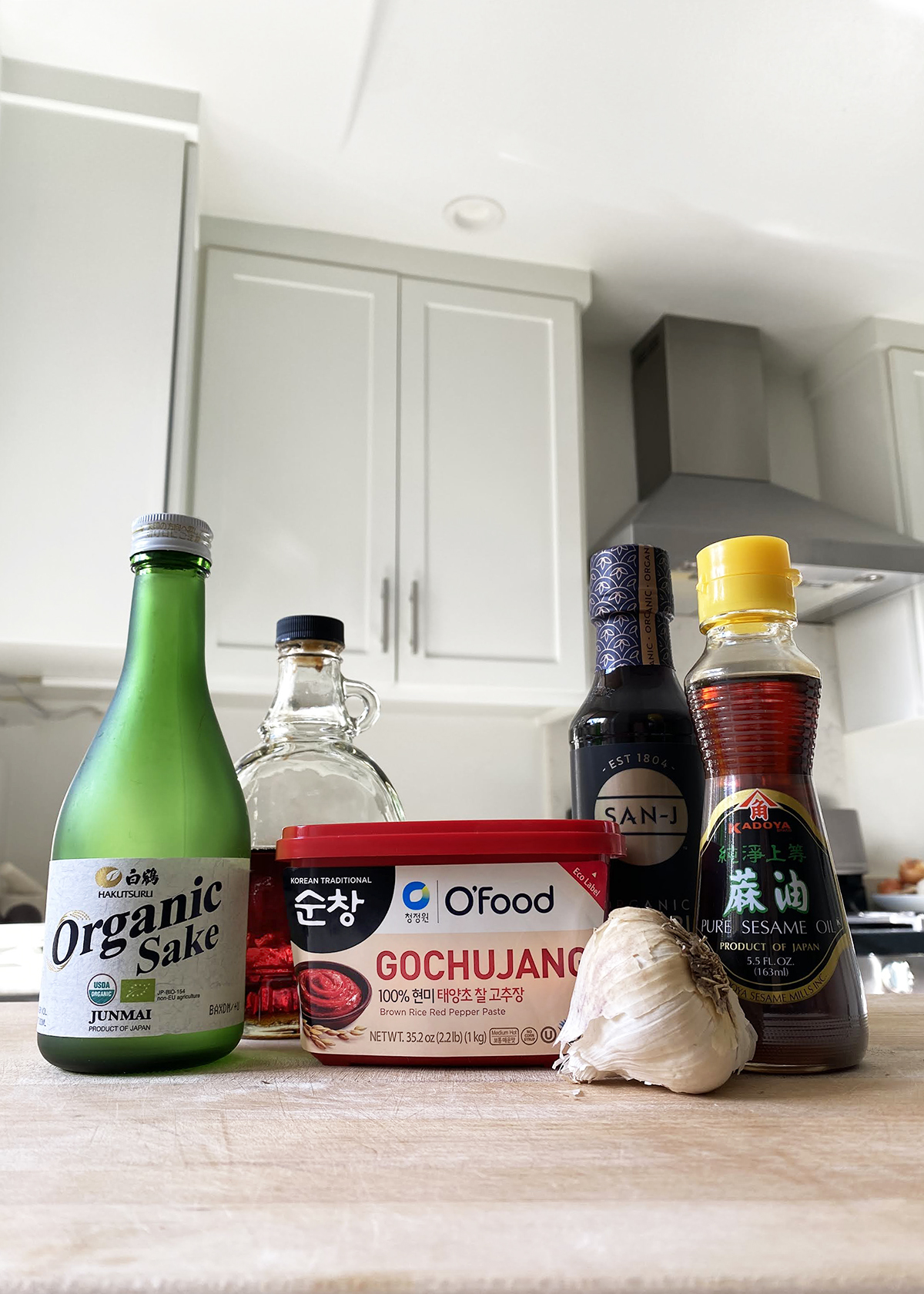 gochujang marinade ingredients bottles