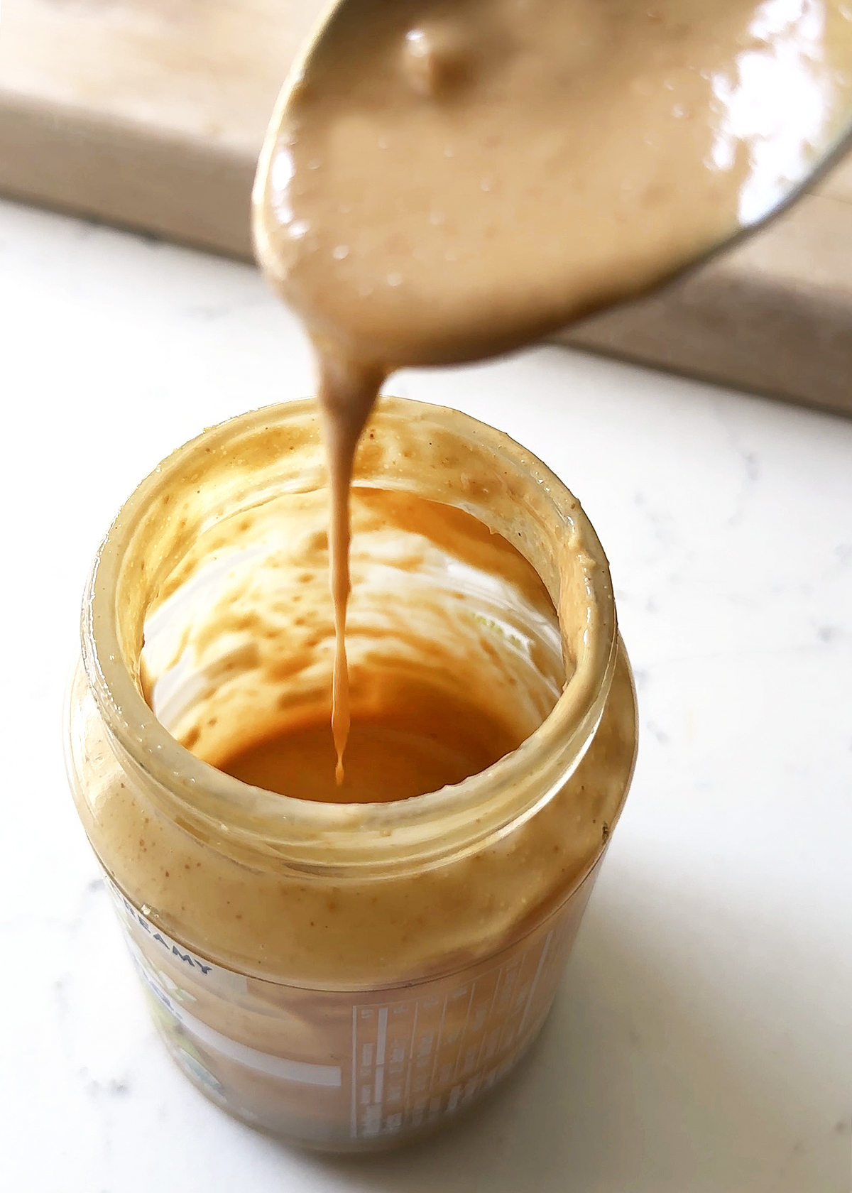 peanut sauce made directly in peanut butter jar hack