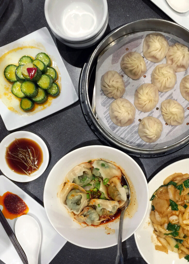 spicy cucumbers and dim sum at din tai fung restaurant
