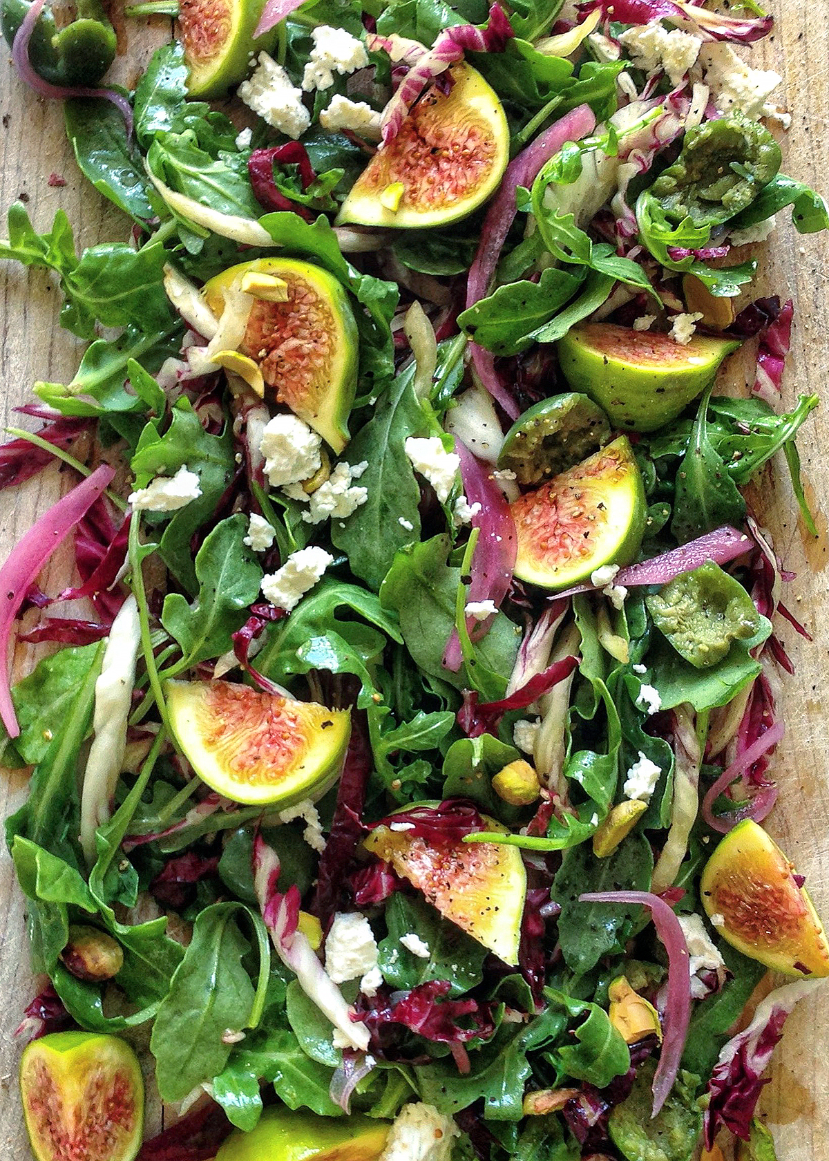 Kadota Fig Salad with Feta, Olives, and Pickled Onions