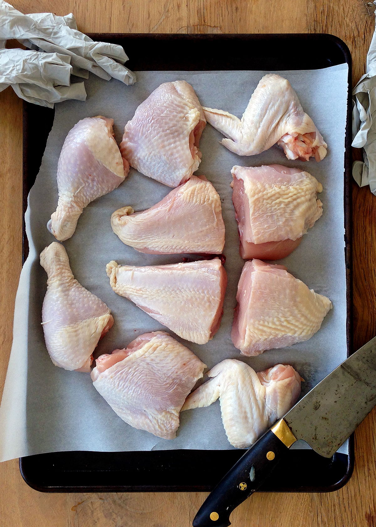 whole chicken, cut in 10 pieces