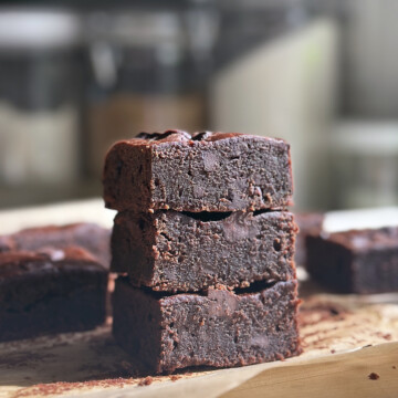 olive oil brownies, stack of 3