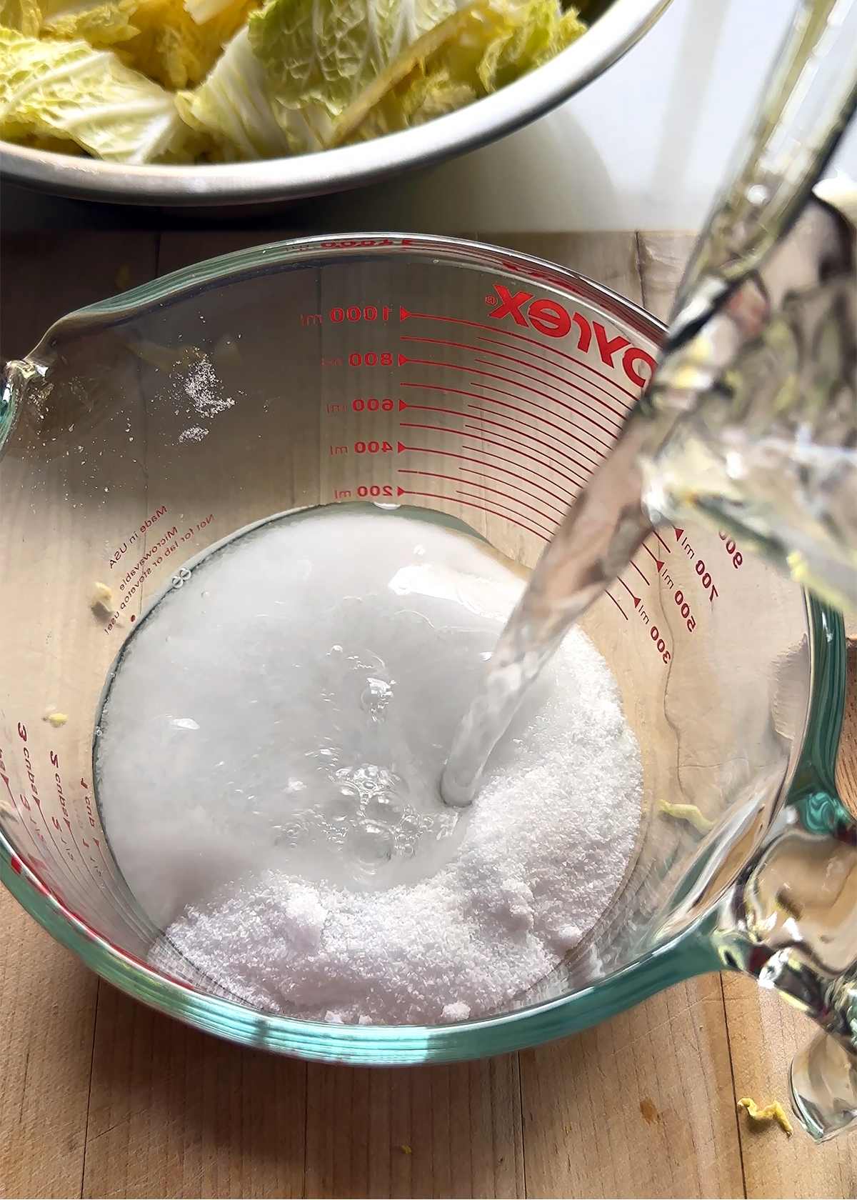 dissolving sea salt in water