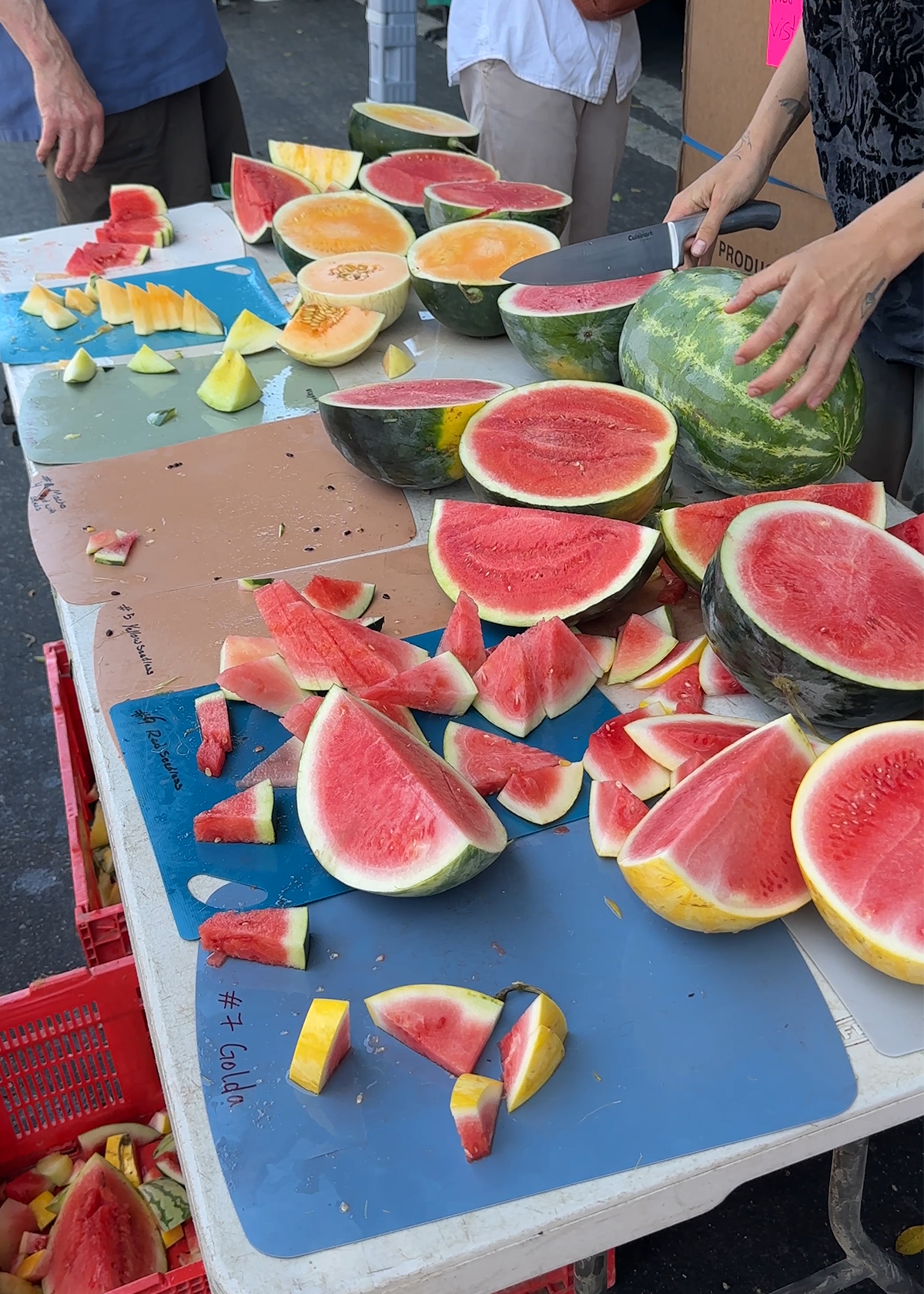 watermelons at farmers market