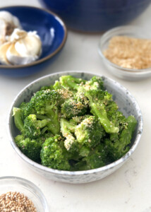 sesame broccoli banchan in bowl