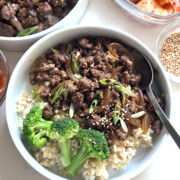 korean beef bowl with broccoli