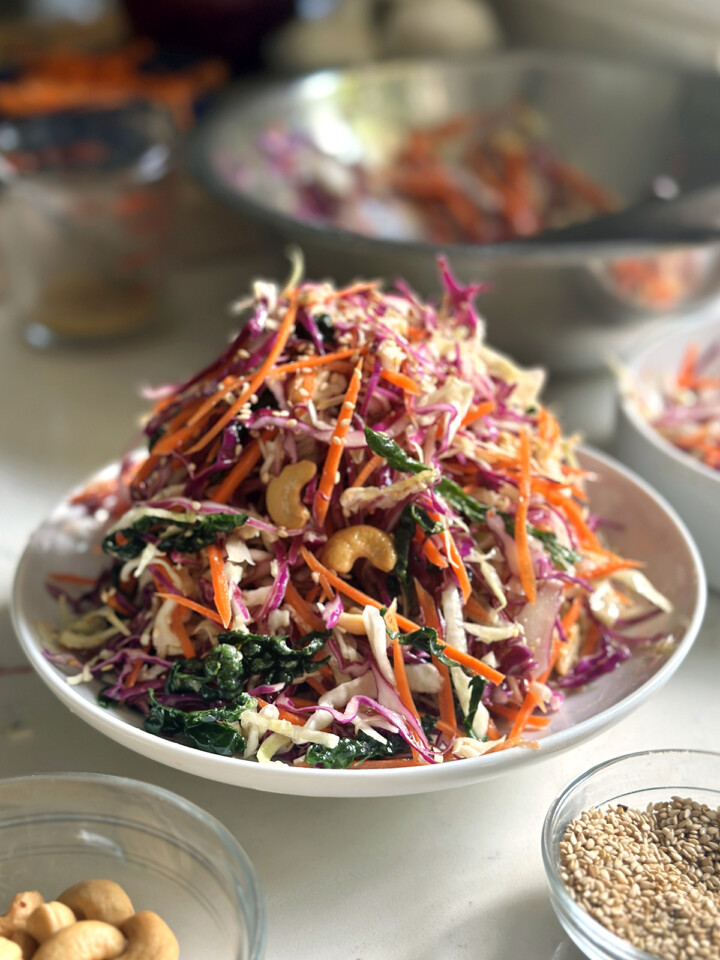 asian cabbage salad, trader joes miso crunch dupe