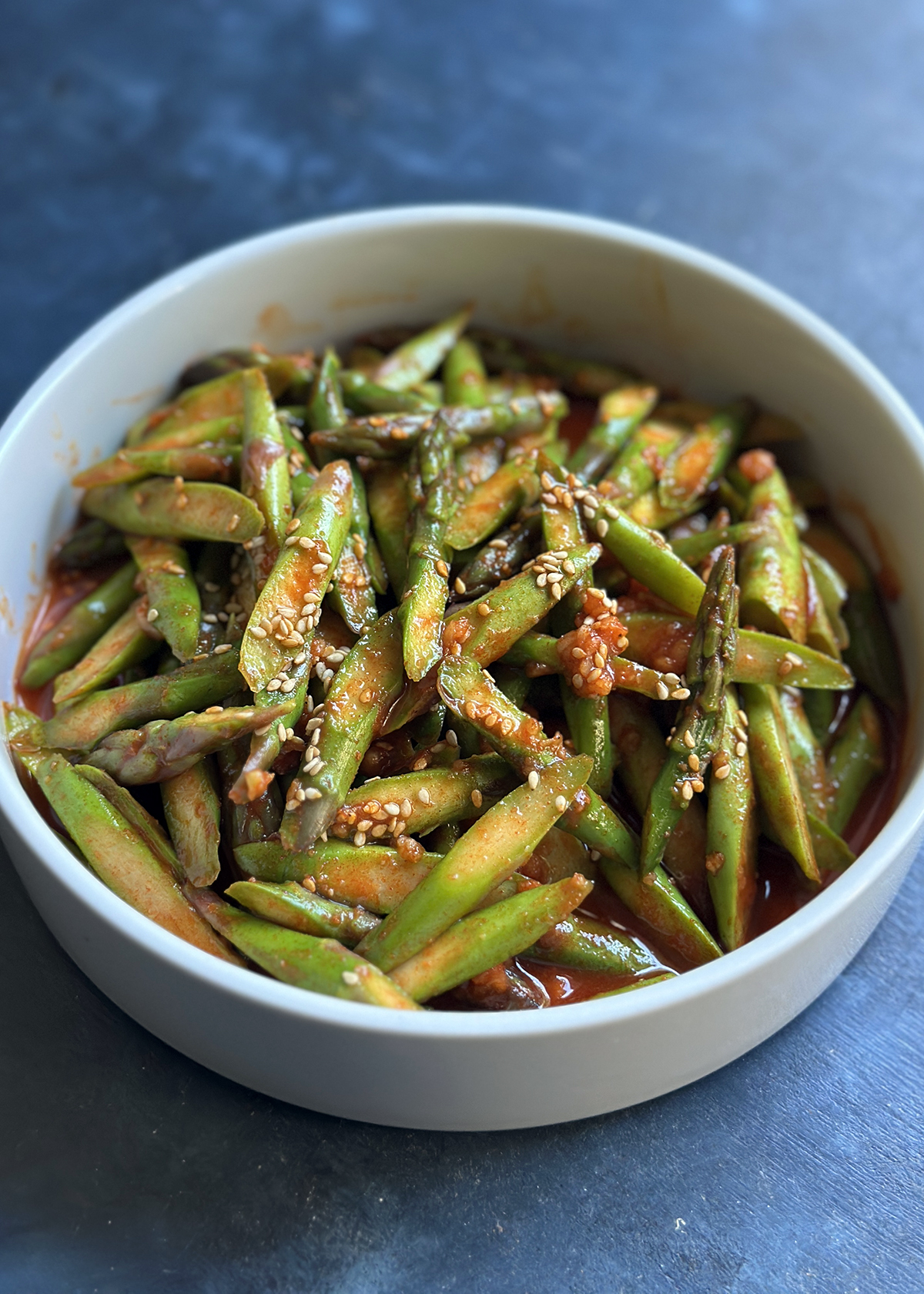 asparagus salad with spicy sauce
