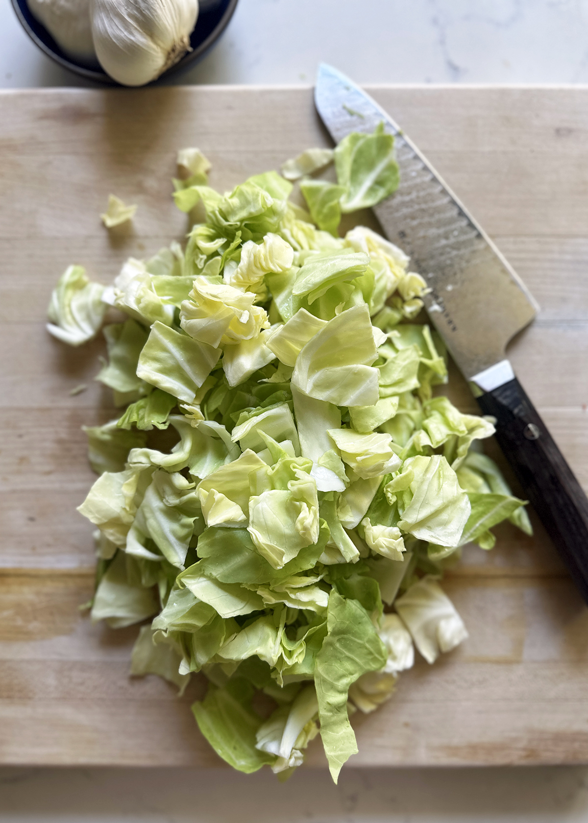chopped green cabbage
