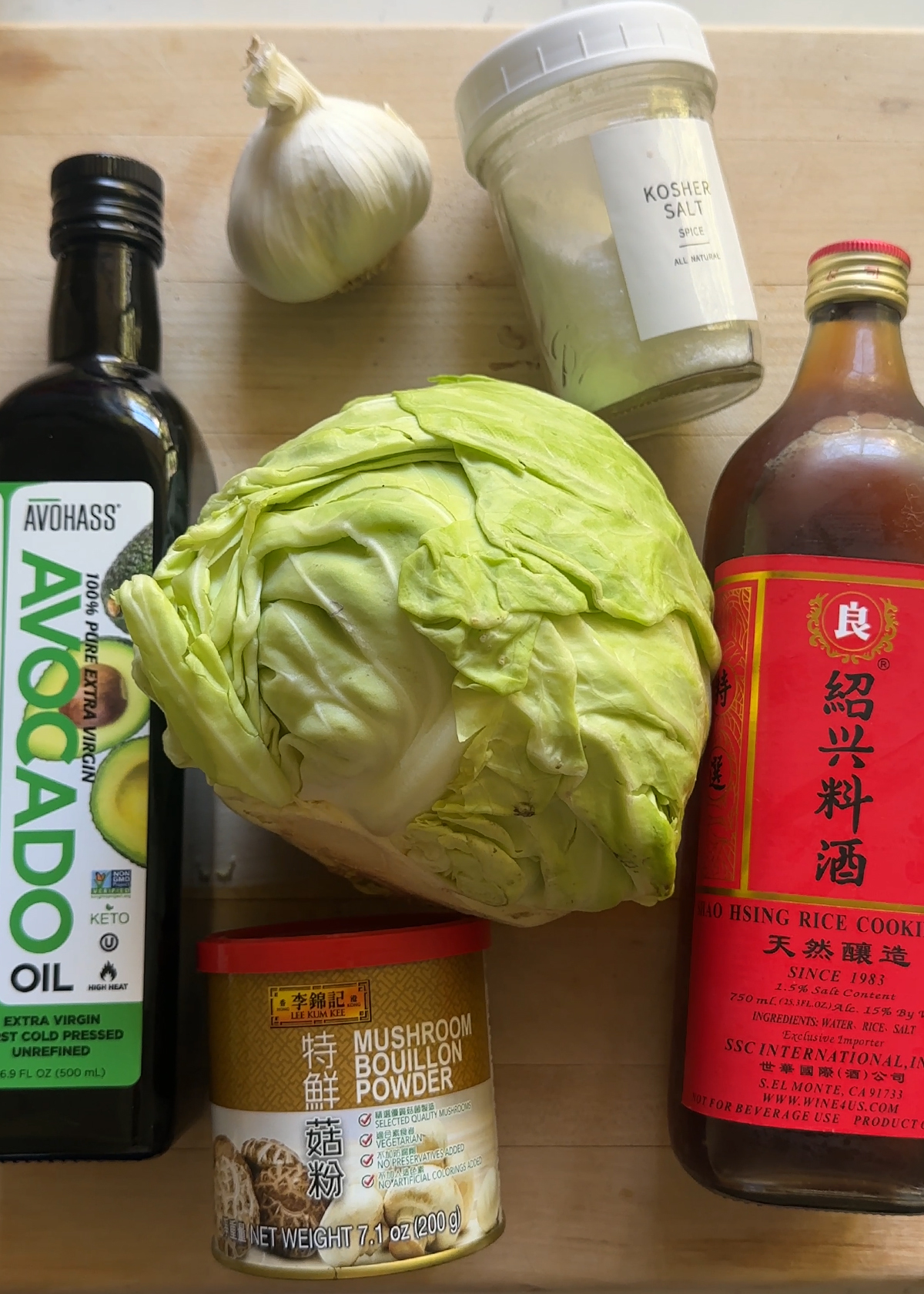 garlic sauteed cabbage ingredients