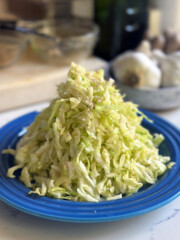 japanese cabbage salad with garlic sesame, yamitsuki