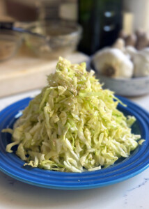 japanese cabbage salad with garlic sesame, yamitsuki