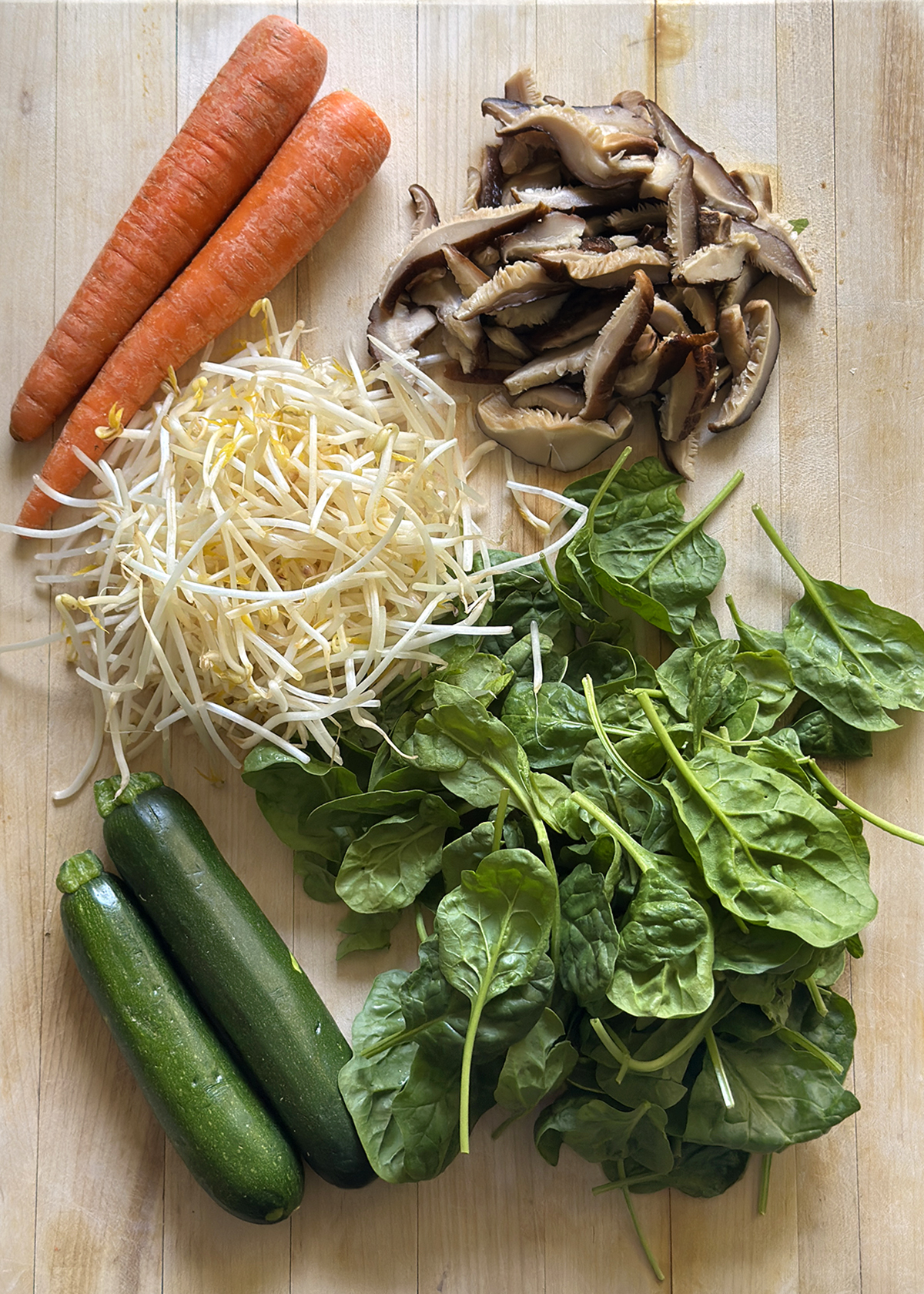traditional bibimbap vegetable ingredients