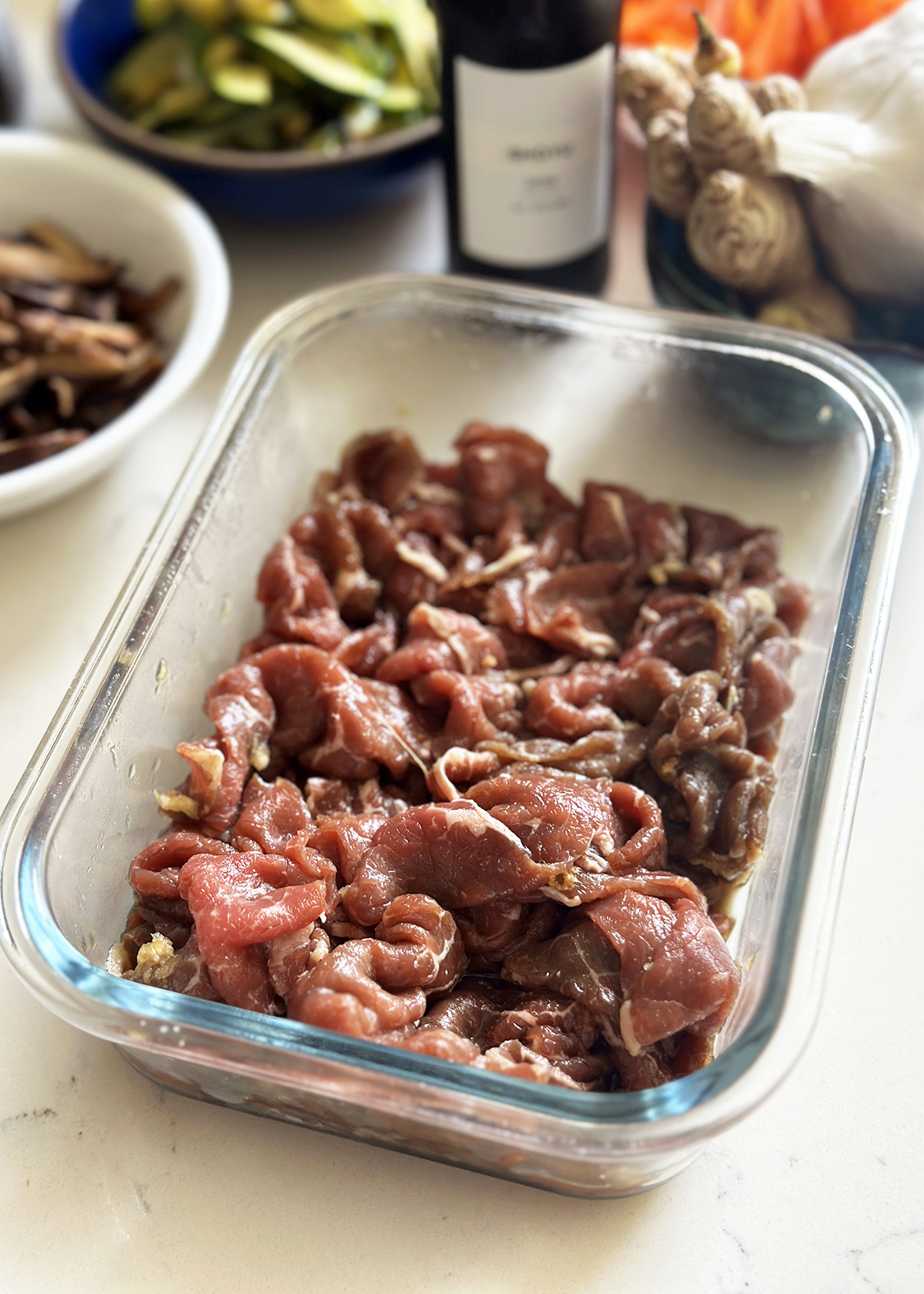 marinating beef for bibimbap